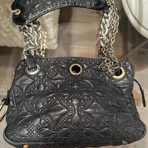 Vivienne Westwood Black Quilted Leather Bag